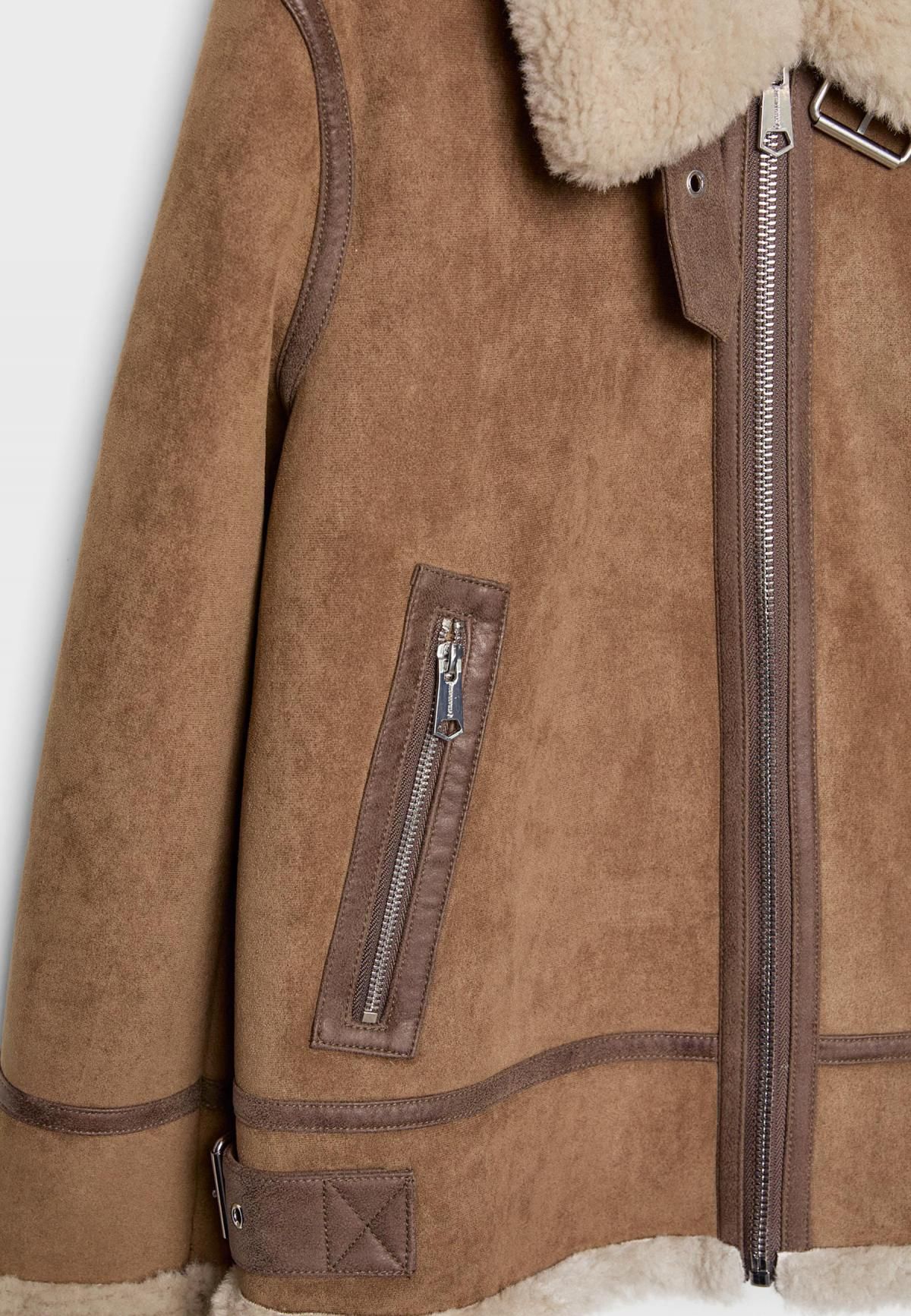 스트라디바리우스 테크니컬 무스탕 페이크퍼 자켓 5754/358 BEIGE - 상세 이미지 2