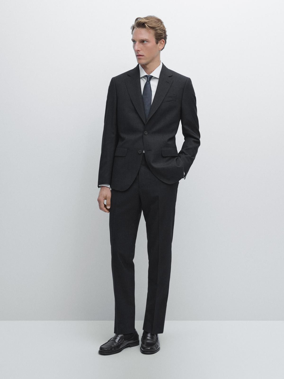 마시모두띠 클래식 울 테일러드 슬랙스 팬츠 3505/503 NAVY BLUE - 상세 이미지 2