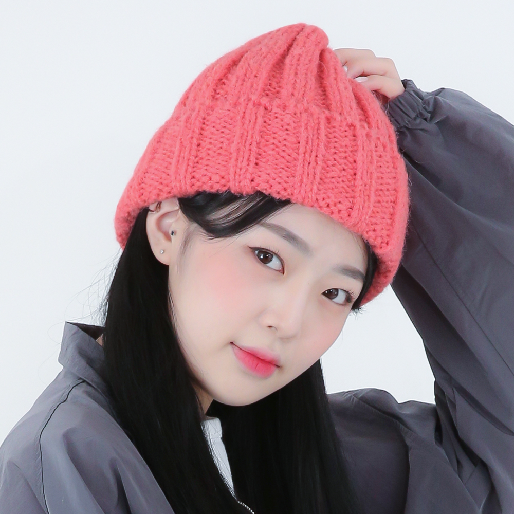 국내생산 알파카 울 니트 비니 남녀공용 겨울 롱비니 실외 항암모자 스키장 모자 - 상품 이미지