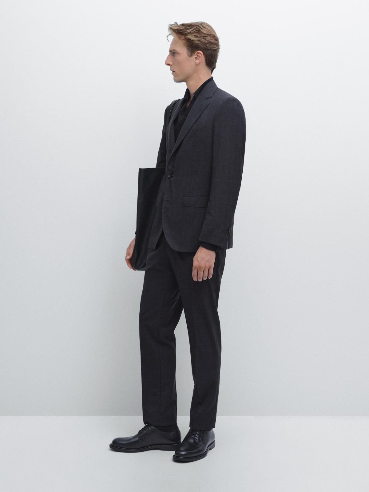 마시모두띠 클래식 체크 울 테일러드 블레이저 3512/509 NAVY BLUE - 상세 이미지 2