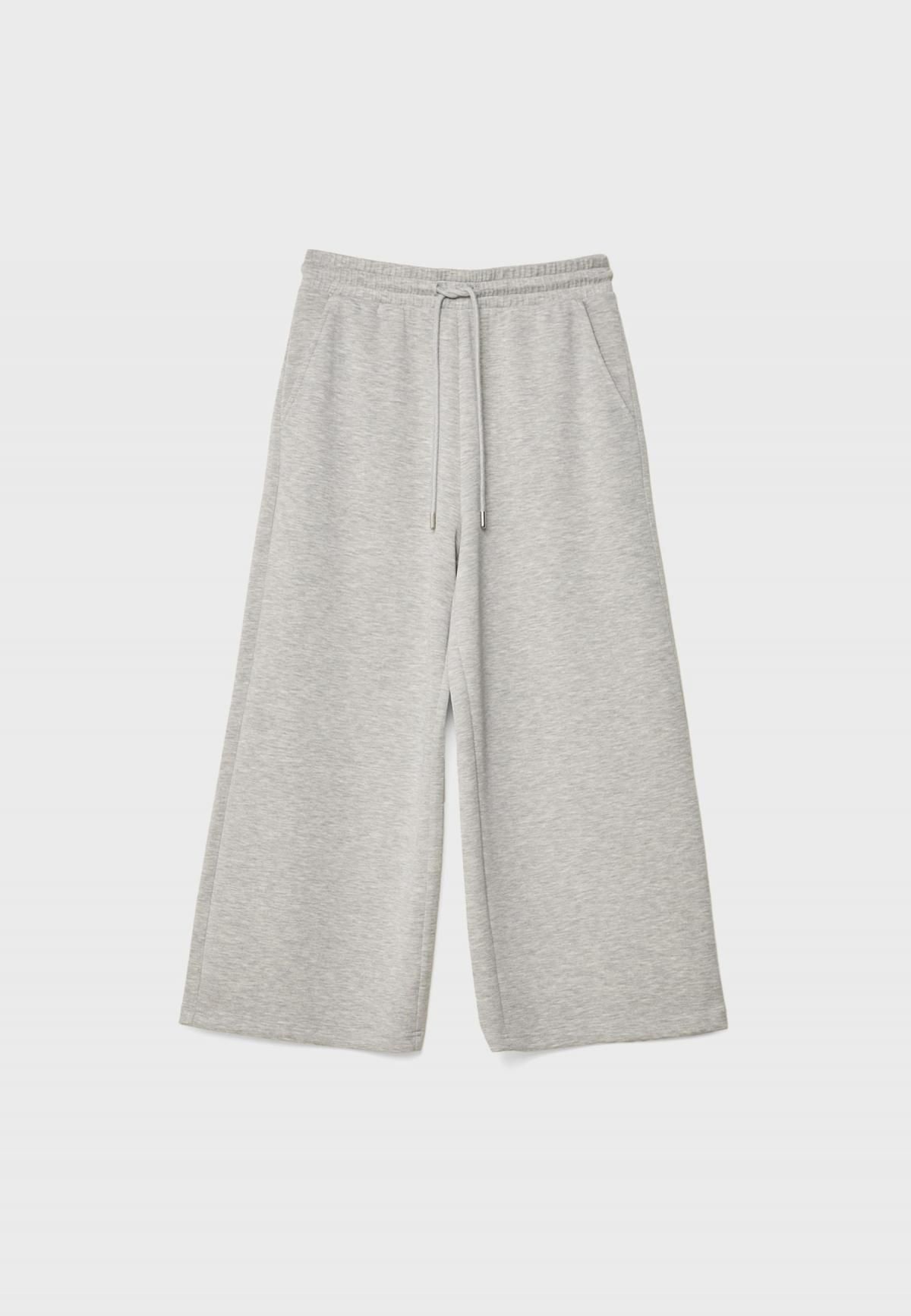 스트라디바리우스 소프트 모달 와이드 밴딩 팬츠 7763/371 GREY MELANGE - 상세 이미지 2