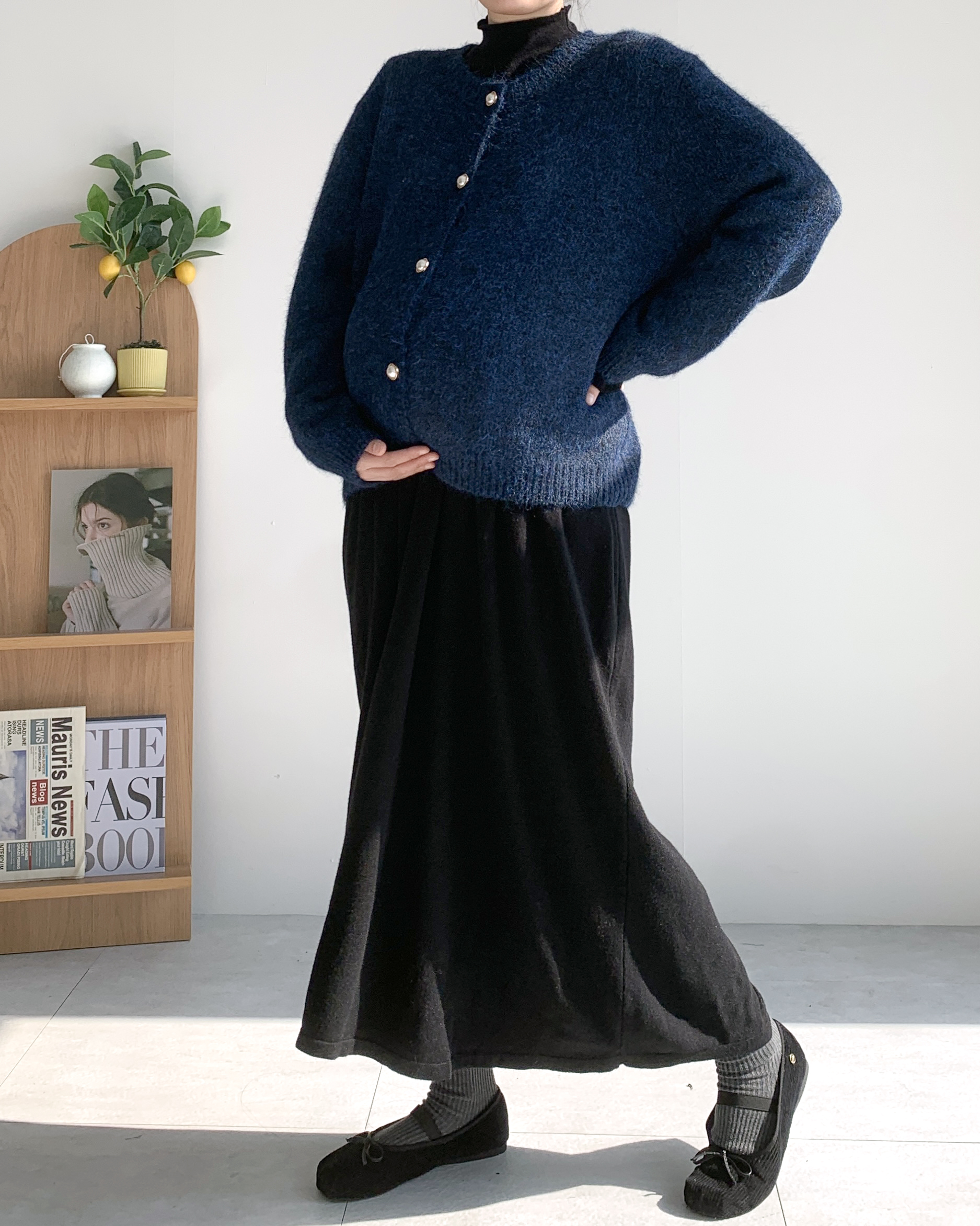 진주가디건 빅사이즈 울가디건 임산부가디건 이미지 6