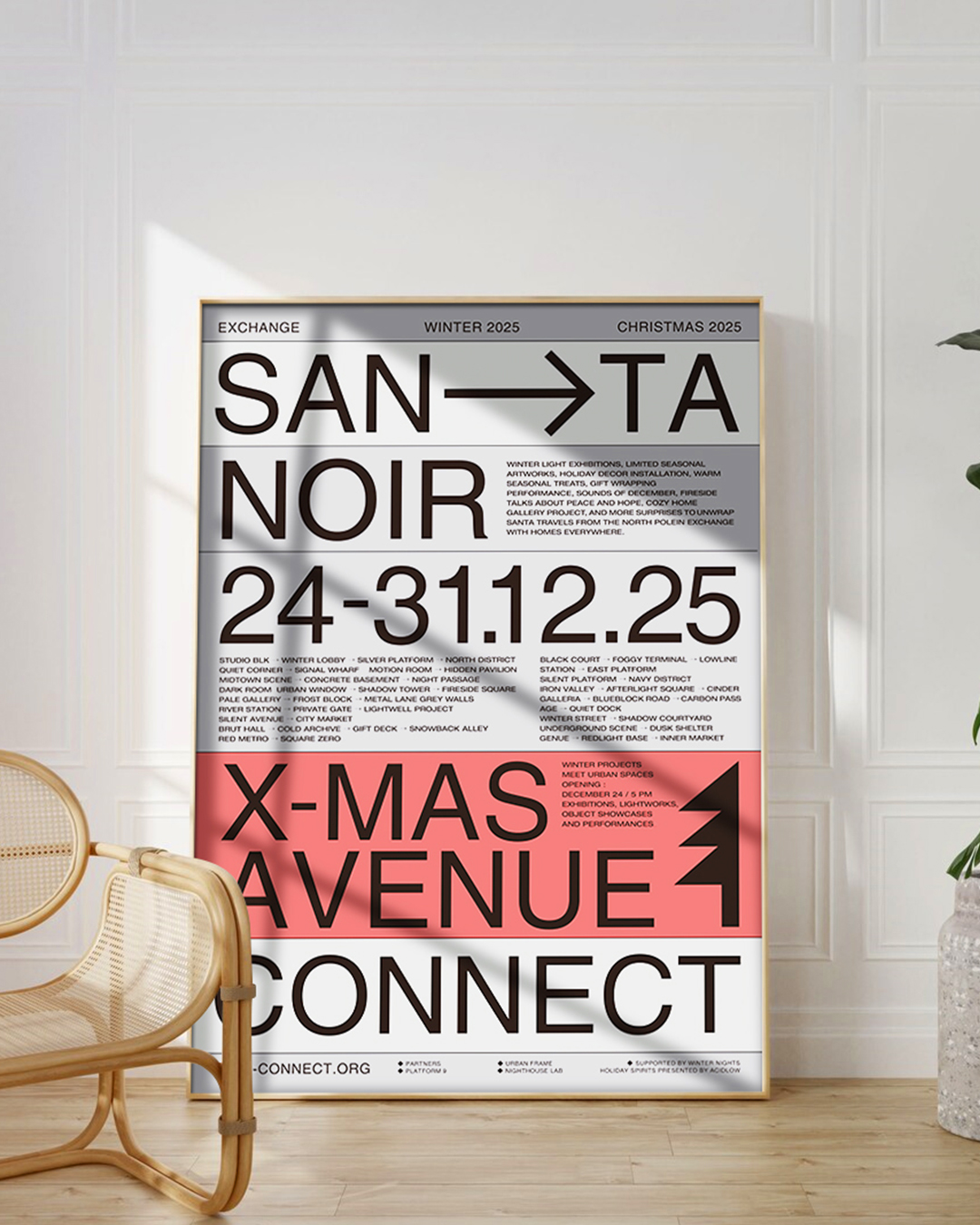 [X-mas A1] 애시드로우 모던 그래픽 아트포스터 X-MAS AVENUE 이미지 6