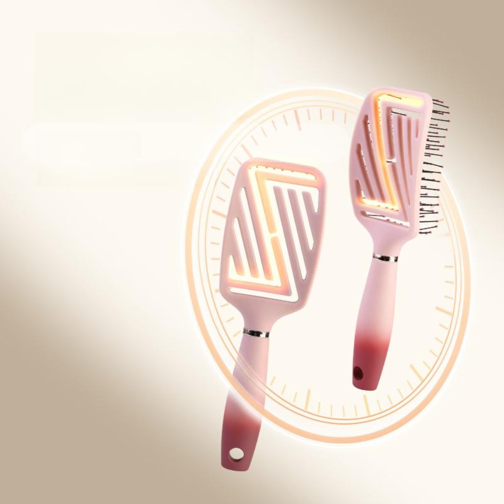 여성용 볼륨 롤브 헤어 빗 고급 가정용 정전기 방지 뿌리 브러시 브랜치레드 - 상품 이미지