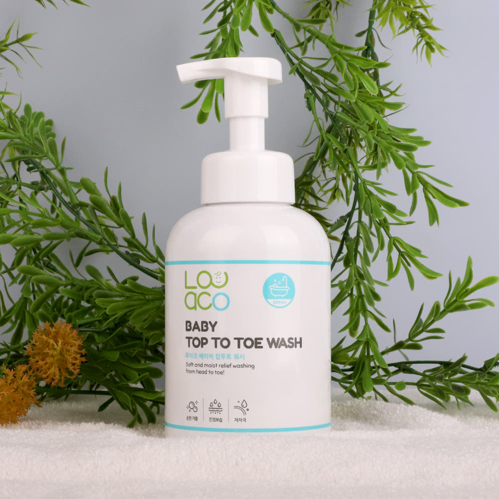 루아코 베이비 탑투토워시 아기 유아 바스샴푸 저자극 올인원 클렌저 500ml, 2개 - 상세 이미지 4