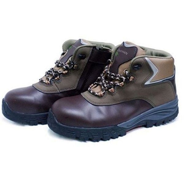 내구 남성 안전화 워커 남성 작업화 가죽 브라운 - 메인 이미지
