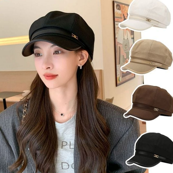 데일리 여성 팔각 모자 마도로스 여성 뉴스 보이 캡 장식 - 상품 이미지
