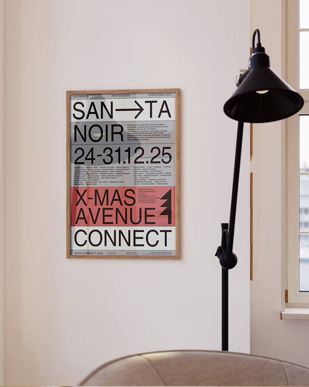 [X-mas A1] 애시드로우 모던 그래픽 아트포스터 X-MAS AVENUE - 상세 이미지 2