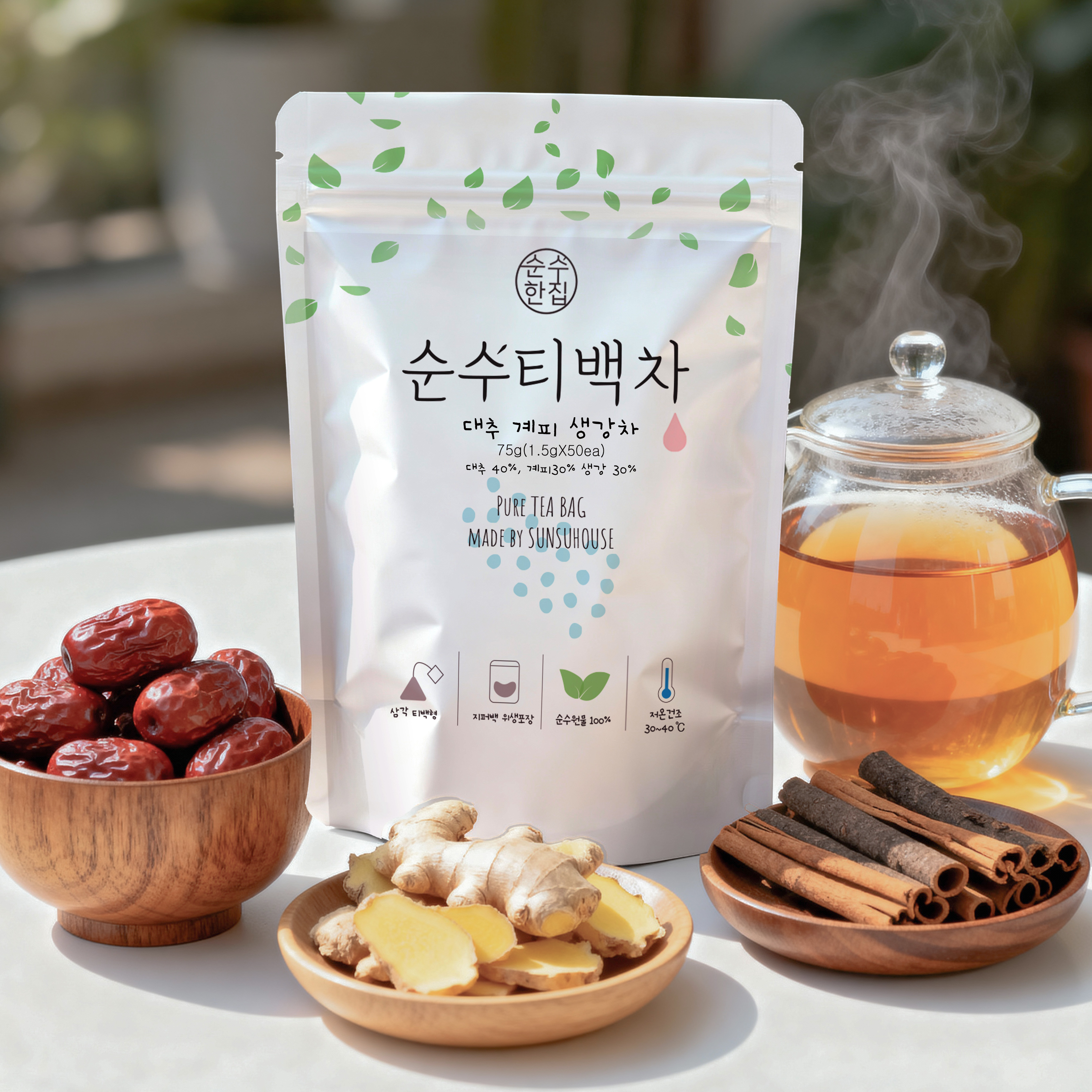 1+1 티백 50개입 대추생강계피차