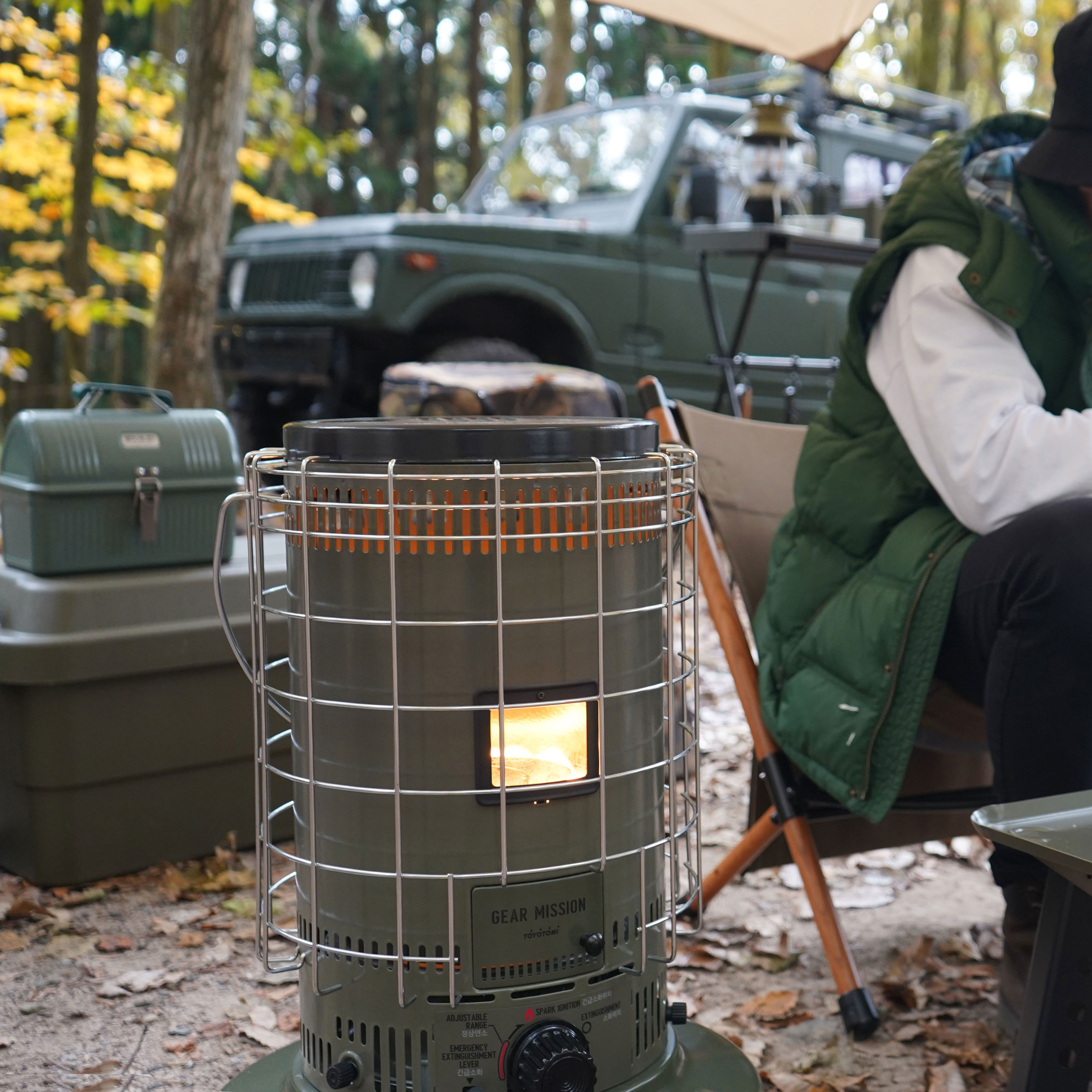 토요토미 기어 미션 세트 캠핑 등유 난로 동계 신형 KS-GE67 브라운