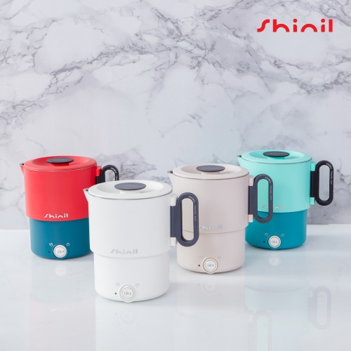 여행용 휴대용 무선 라면포트 캠핑용 분리형 접이식 무선전기포트