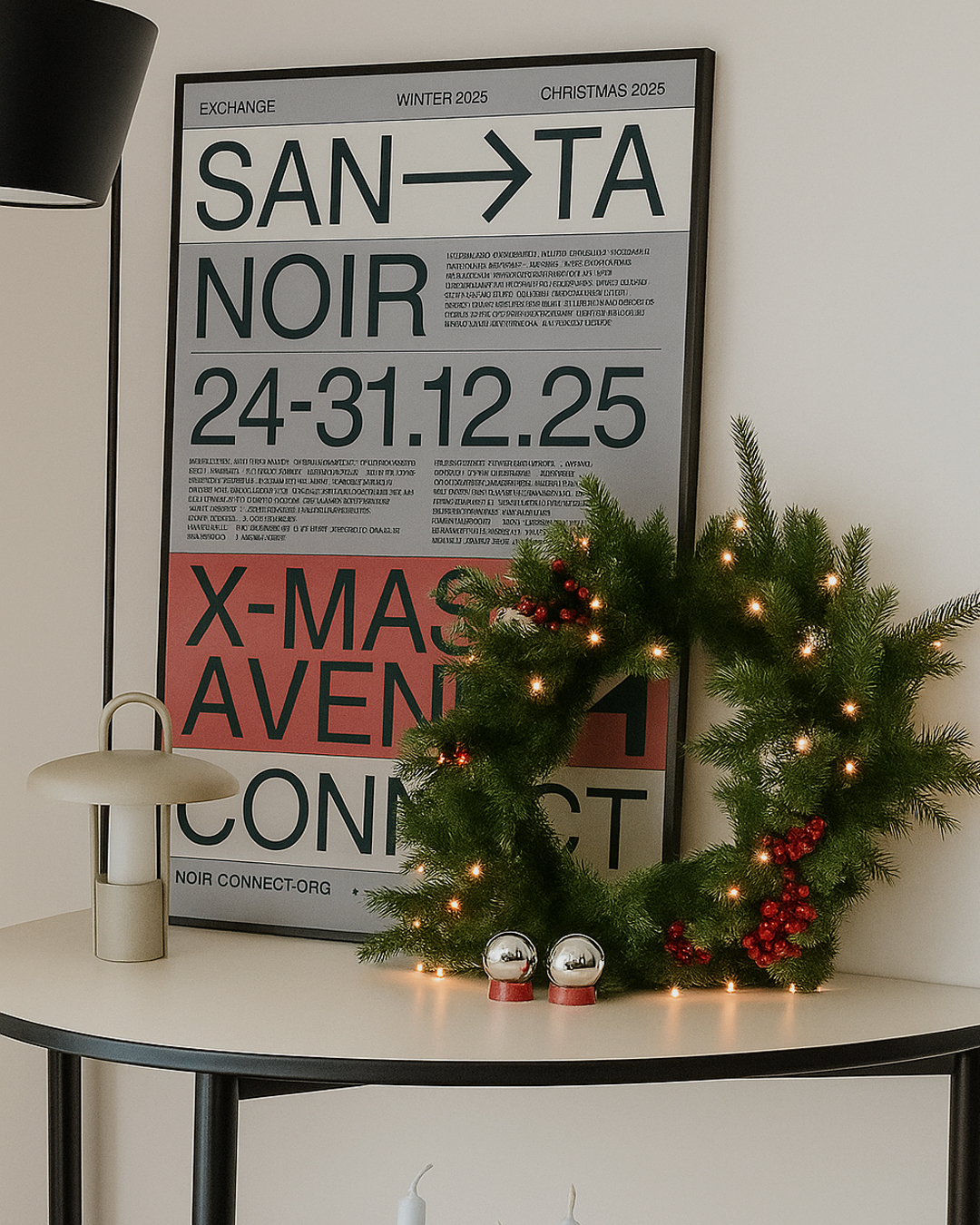 [X-mas A1] 애시드로우 모던 그래픽 아트포스터 X-MAS AVENUE - 상세 이미지 5