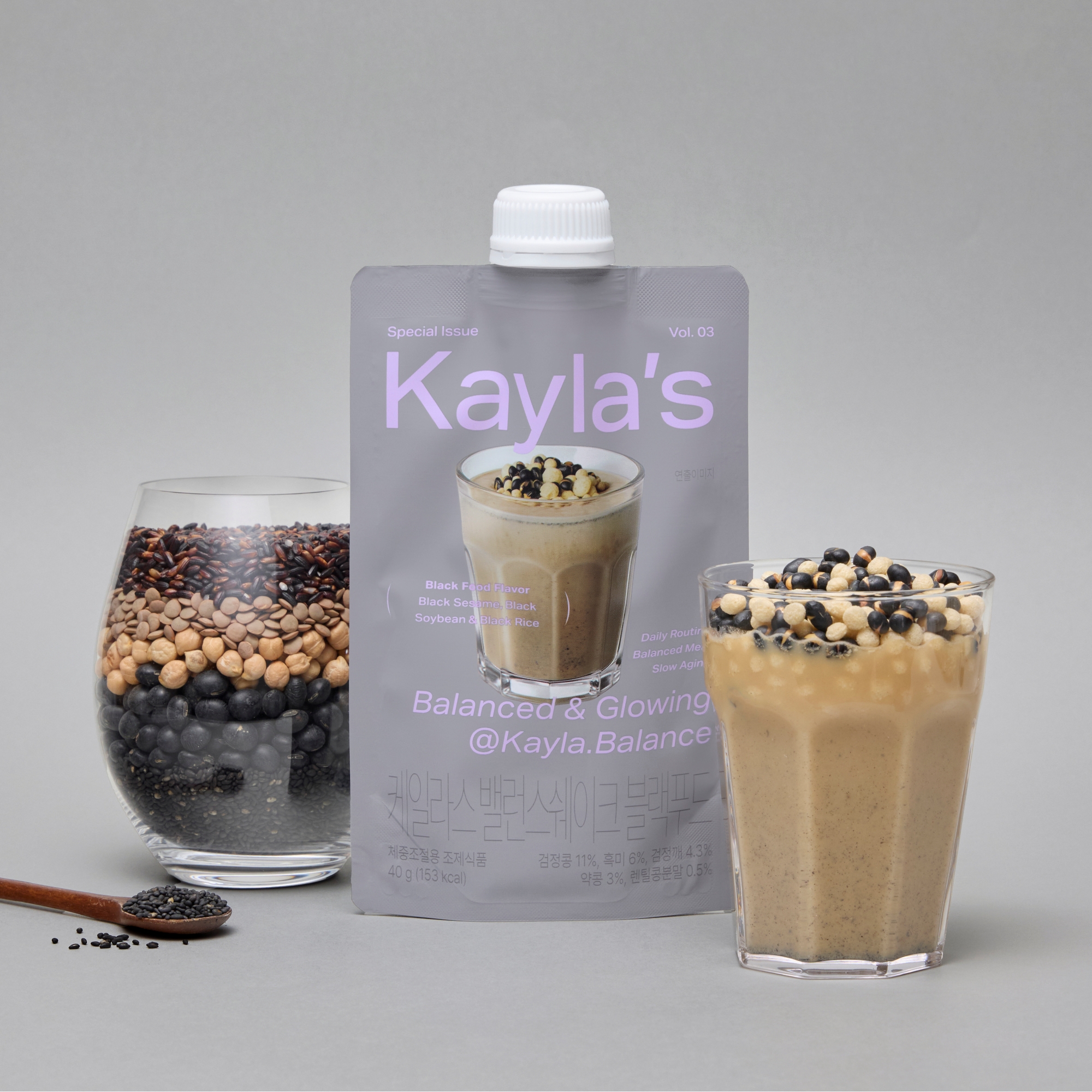 케일라스 Kaylas 밸런스쉐이크 식사대용 한끼 단백질 쉐이크 보충제 블랙푸드, 40g, 7개 - 상품 이미지