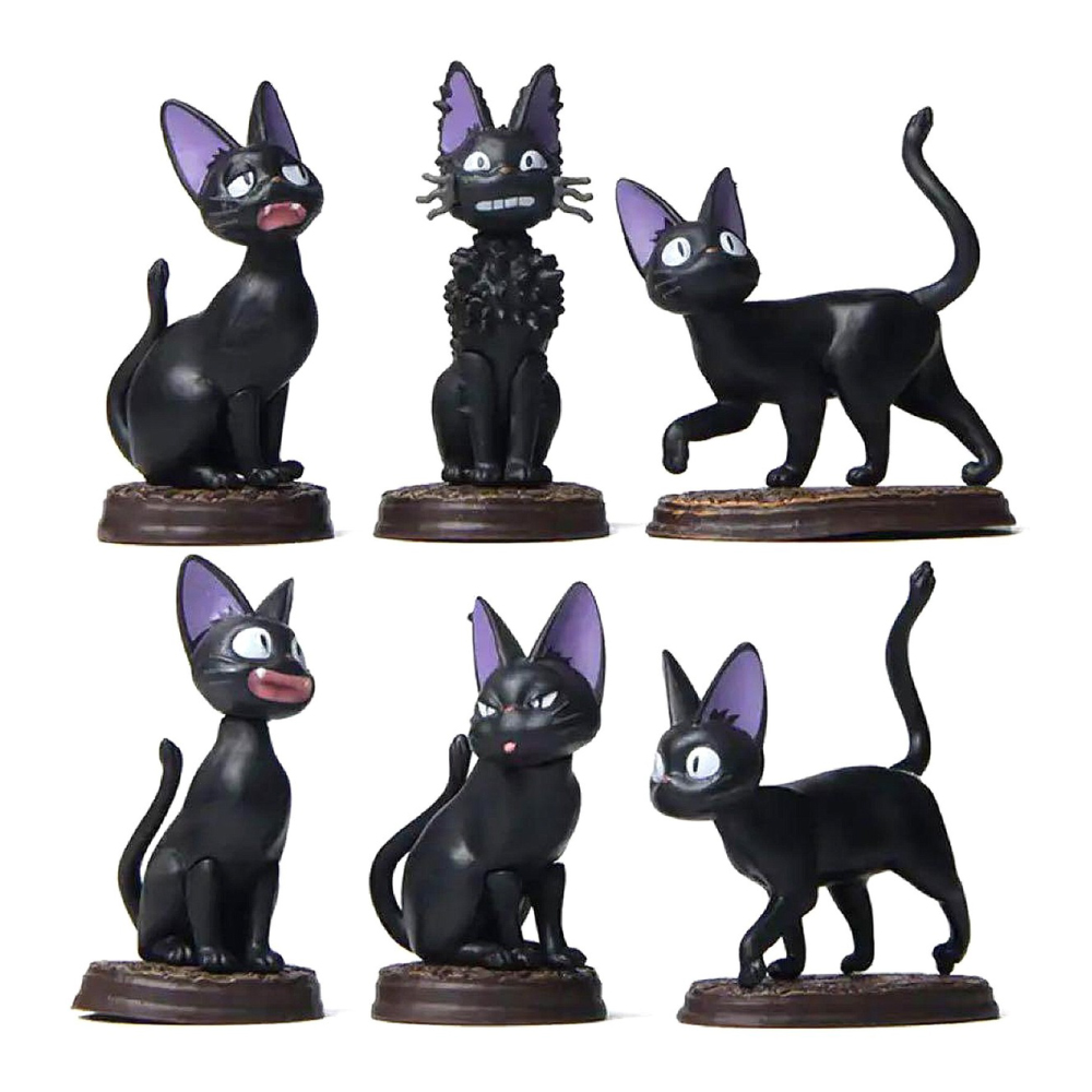 마녀배달부키키 지지 미니피규어 세트 6pcs - 상품 이미지