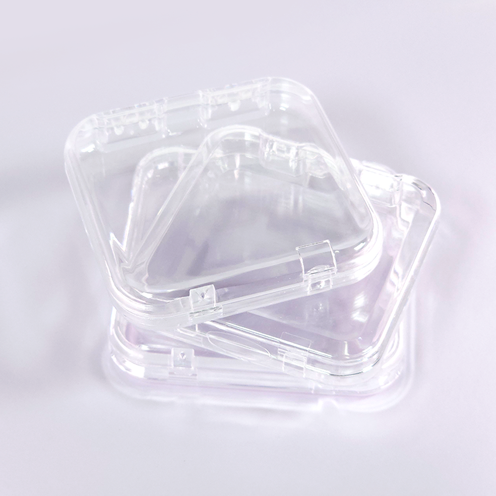정사각 아크릴 납작 투명 케이스 / 캔뱃지 네일팁 핀버튼 보관함 - 상세 이미지 4