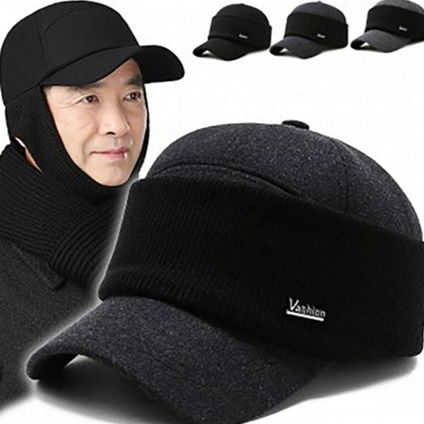 방한 겨울 울볼캡 남자 밴드 모자 남성 - 상품 이미지