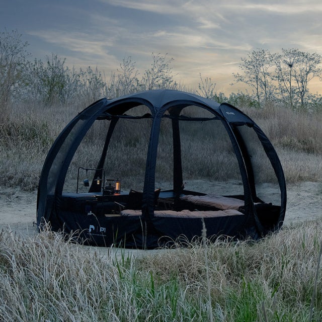 캠핑텐트 폴라리스 메쉬쉘터 P1 블랙 원터치텐트 팝업 돔형 모기장