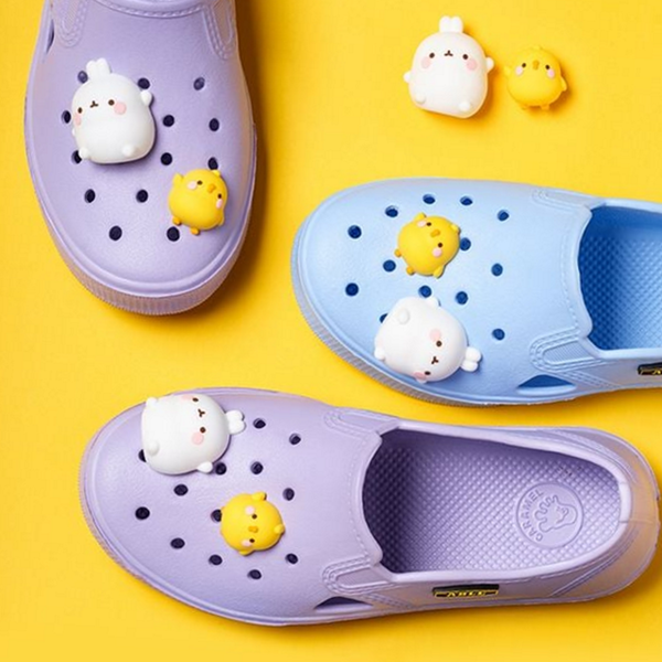 귀여운 몰랑이 신발 파츠 캐릭터 몰랑이 입체 파츠 실리콘 장식 - 메인 이미지