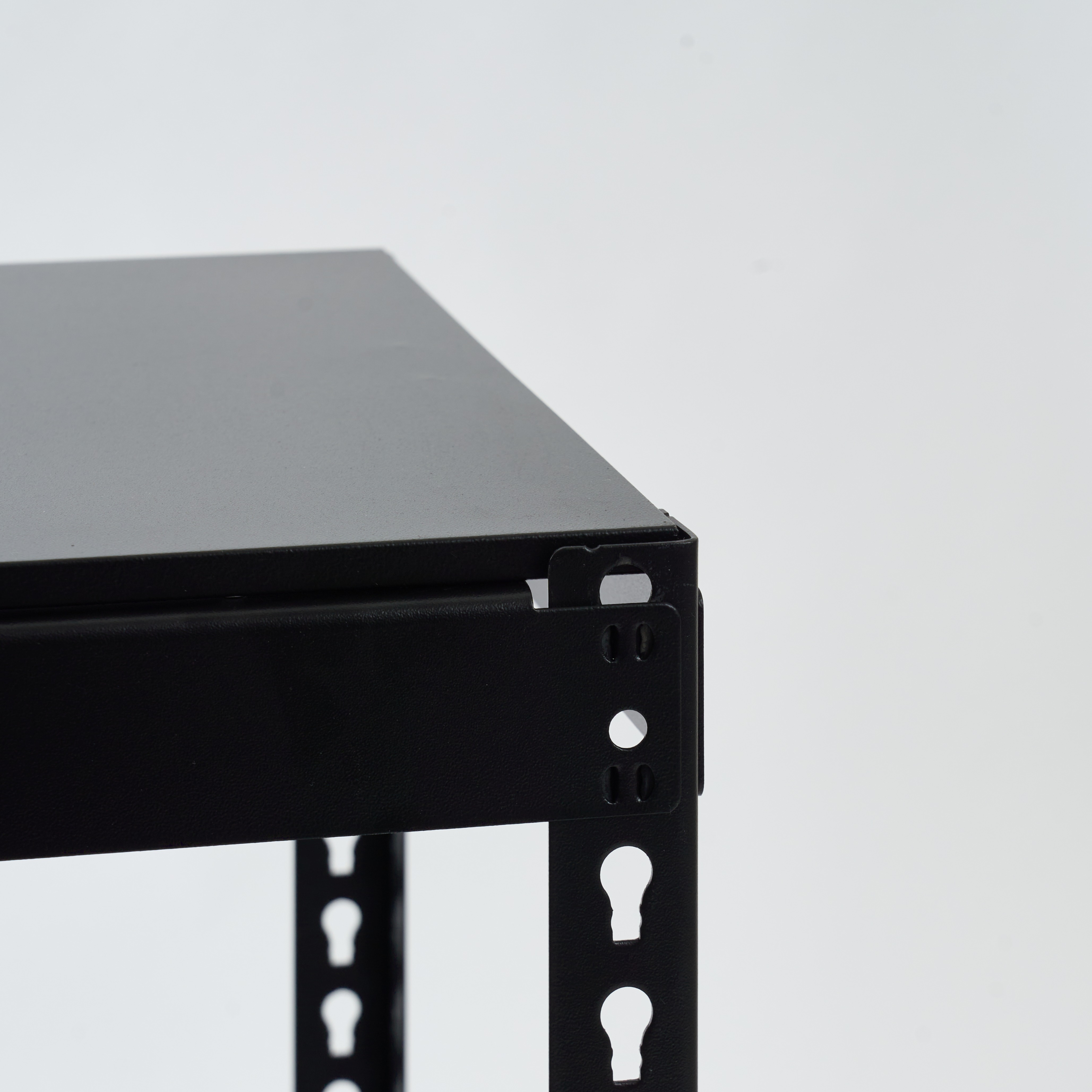 폴던스랙 올스틸 인더스트리얼 철제 진열장 1200x300x1800mm, 4단, 블랙 - 상세 이미지 5