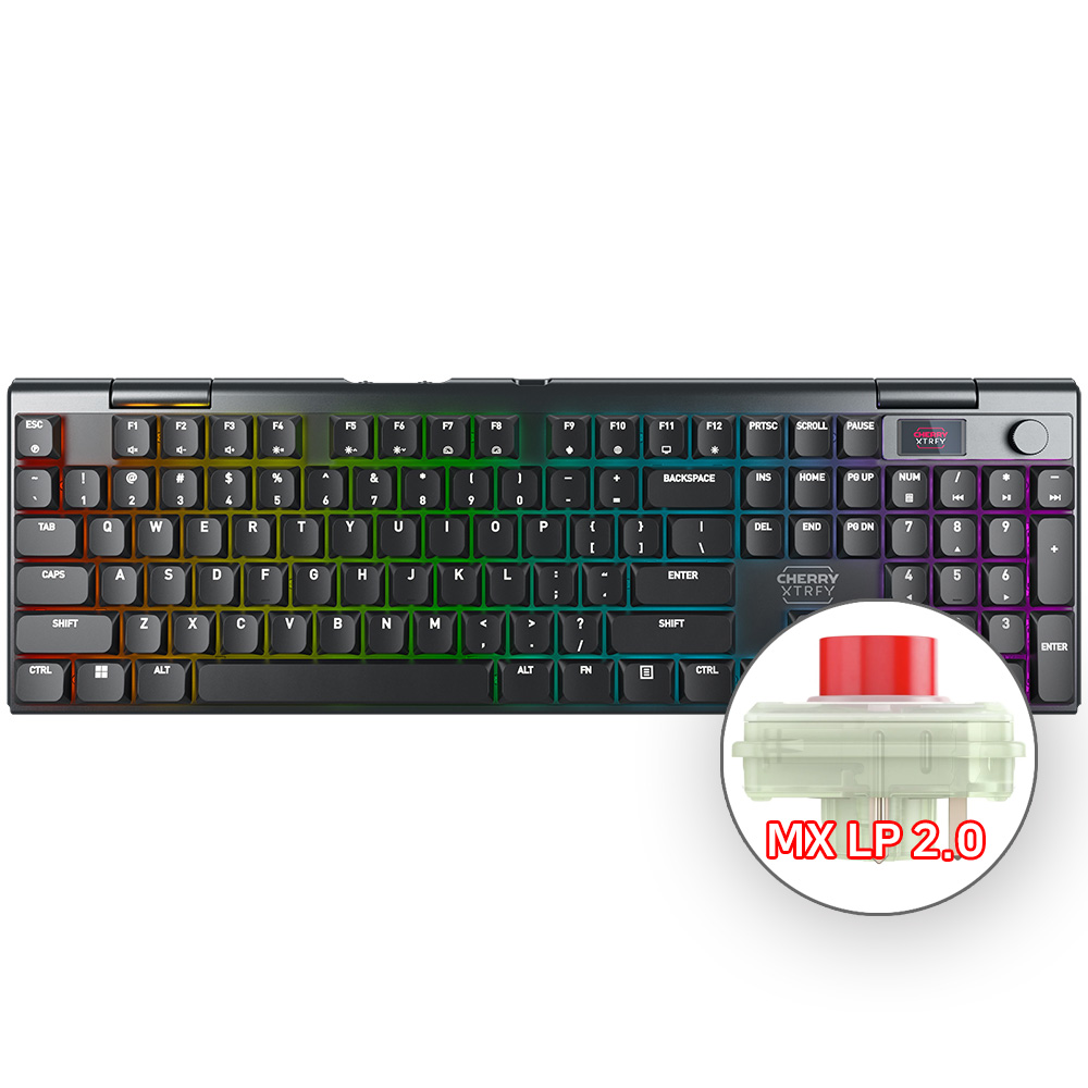 (10% 추가 적립) 체리 엑스트리파이 MX 10.1 LP 8K 무선 게이밍 키보드 MX2A 블랙, LP적축 - 메인 이미지