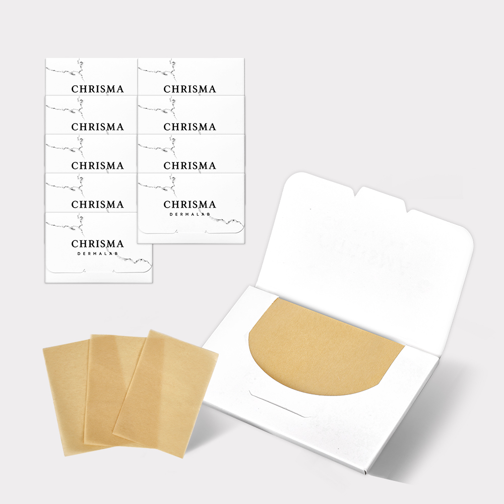 크리스마 천연마 기름종이 500매 (50매 10박스) 얼굴 코 이마 기름종이 제품 이미지