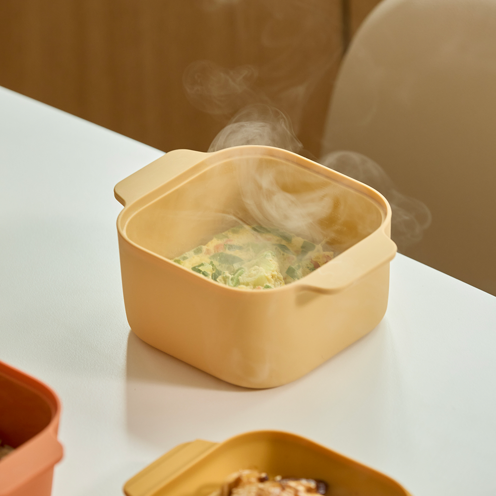 마르쿠진 스팀팝 전자레인지 실리콘찜기 계란찜 전자렌지 찜기 750ml 소프트그레이 - 상품 이미지
