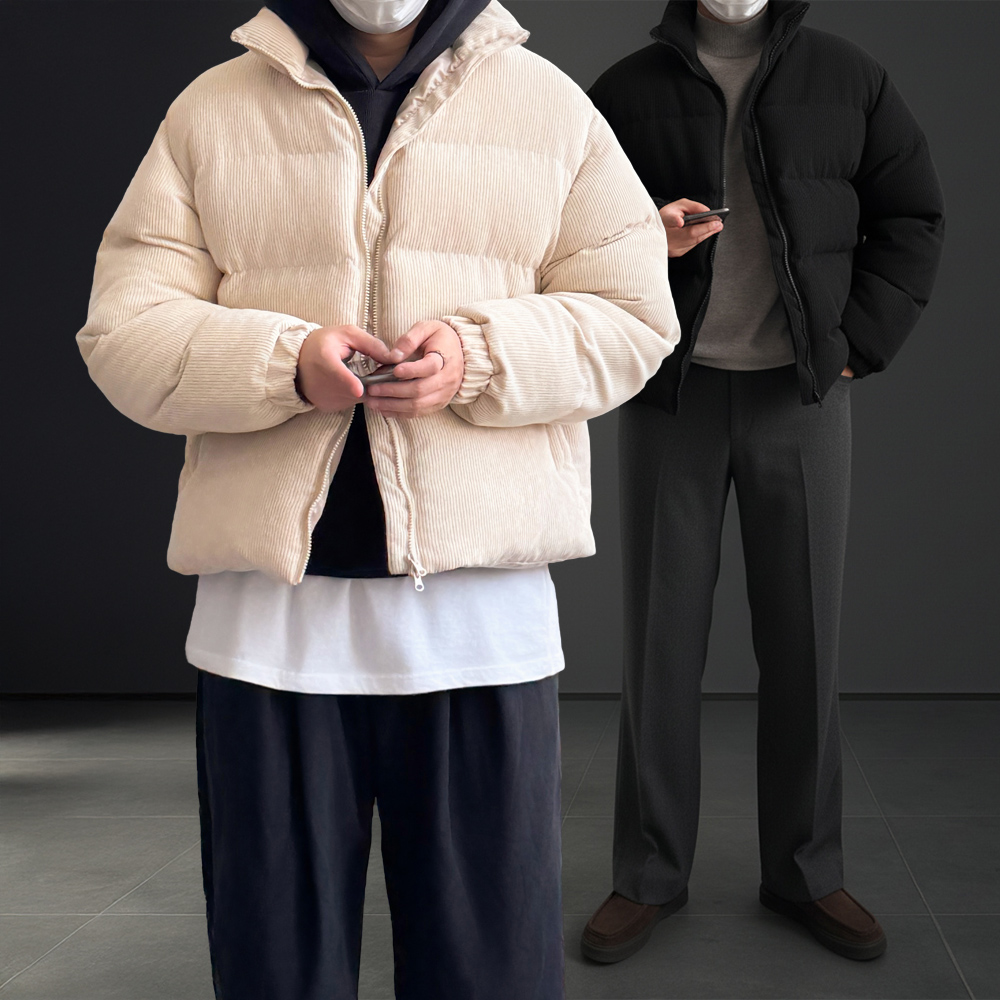 남자숏패딩 남자골덴패딩 - 상품 이미지