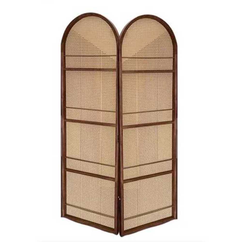 라탄 파티션 아치형 접이식 인테리어 공간분리 가림막 50x170cm + 레드월넛 2개 - 상품 이미지