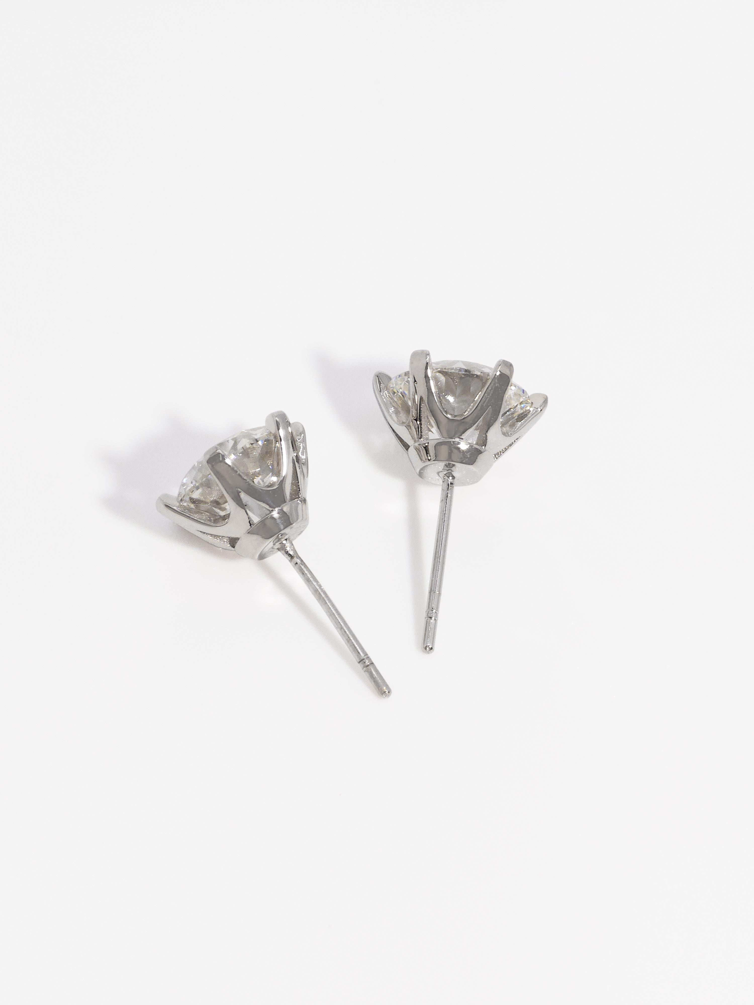 3캐럿 랩다이아 귀걸이 침귀걸이 6프롱 IGI 랩다이아몬드 D컬러 14k 18k - 상세 이미지 3