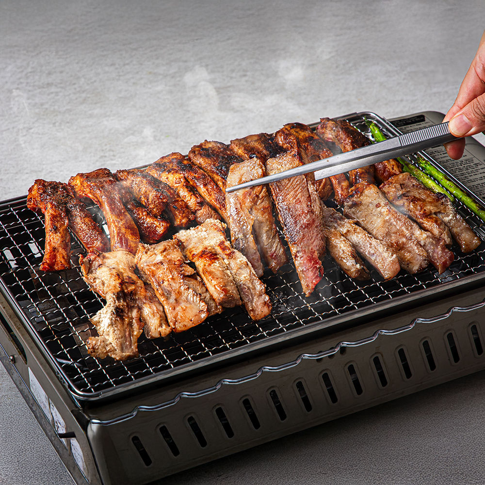 립스터 숙성 시즈닝 쪽갈비 등갈비 550g 3팩 세트 캠핑용 홈파티 바베큐 야식 술안주 - 상품 이미지