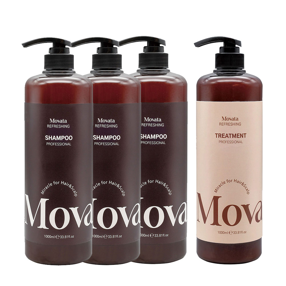 모바타 프로페셔널 약산성 미용실 샴푸&트리트먼트 1000ml 4개 세트 - 메인 이미지
