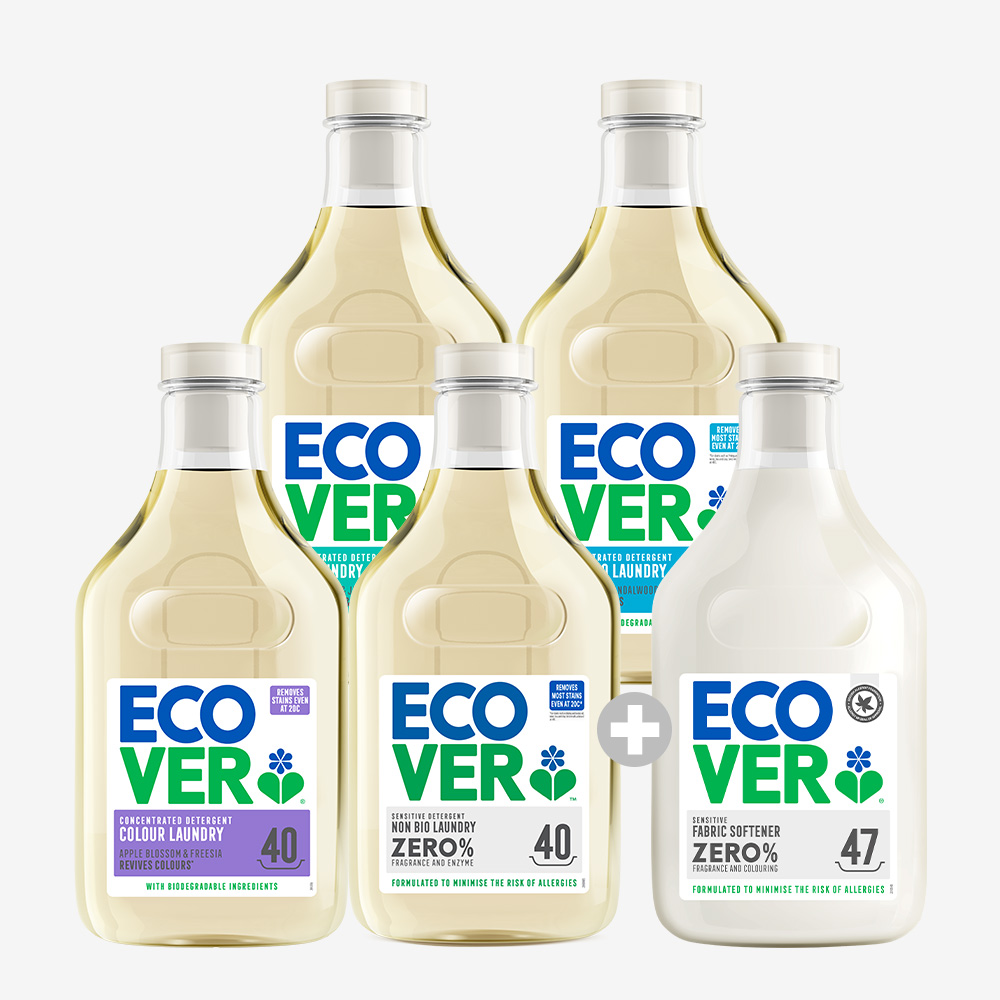 [라운지전용]에코버 고농축 세탁세제 딥클린/케어/컬러/제로 무향 1430ml+제로 저자극 섬유유연제 1430ml - 상세 이미지 2