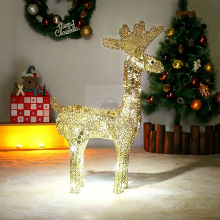 YWshop LED 루돌프 사슴 장식 50cm 크리스마스소품 크리스마스인테리어 트리오너먼트