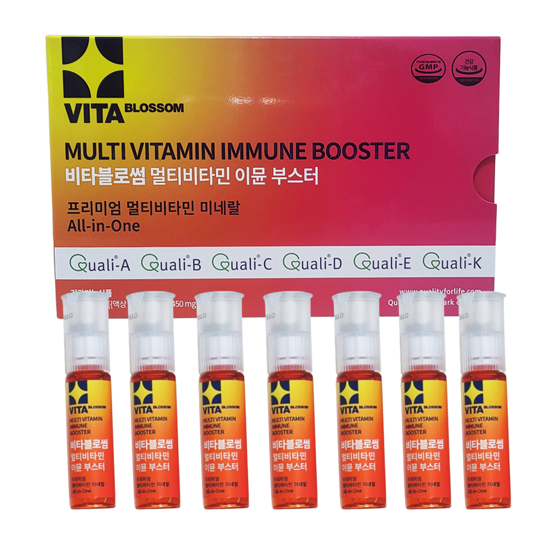 정제+액상 비타블로썸 멀티비타민 이뮨 부스터 7병 프리미엄 멀티비타민 미네랄 - 상품 이미지