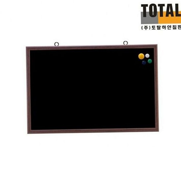 블랙프레임 블랙 자석 보드 우드 월넛 자석 보드 칠판 벽걸이 - 메인 이미지