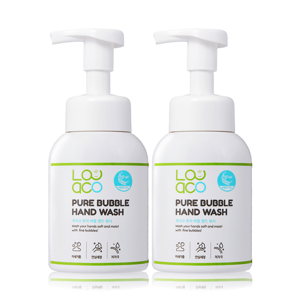 루아코 퓨어버블 거품형 핸드워시 무향 아기 손세정제 300ml, 2개 - 메인 이미지