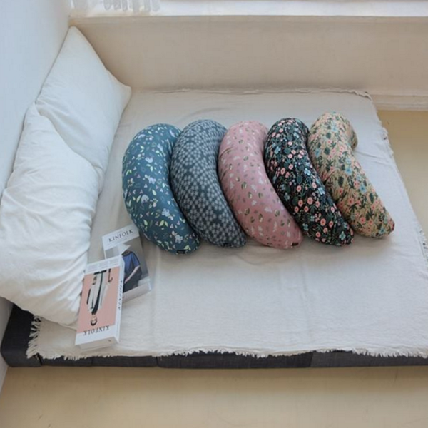 편안한 옥스포드 반달 쿠션 팔베개 순면 반달 쿠션 독서 미용실