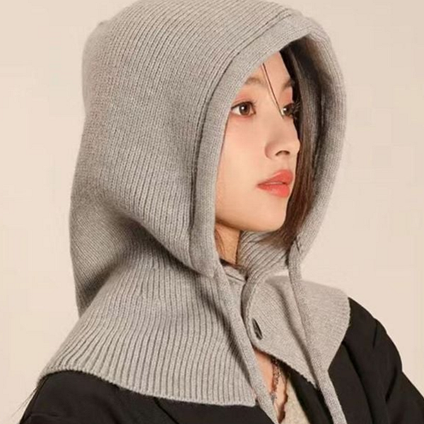 골지 겨울 바라클라바 후드 넥 워머 여자 - 메인 이미지