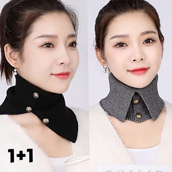 버튼 넥 워머 방한 목 토시 목도리 겨울 보온 등산 - 상품 이미지