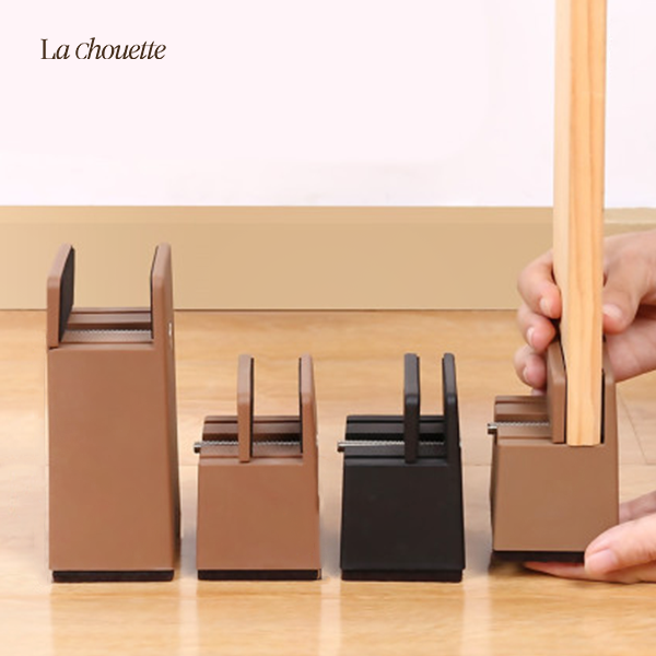 라슈에뜨 가구 다리 연장 높이조절 받침 의자 책상 테이블 브라운 일자형 5cm