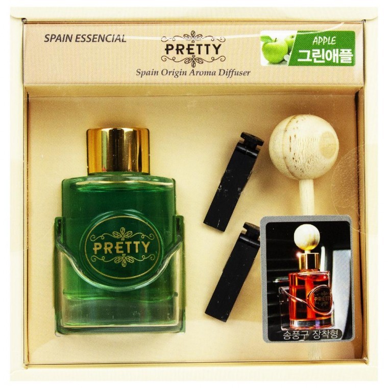 프리티 차량 송풍구 장착형 디퓨저 30ml-사과향 - 상품 이미지