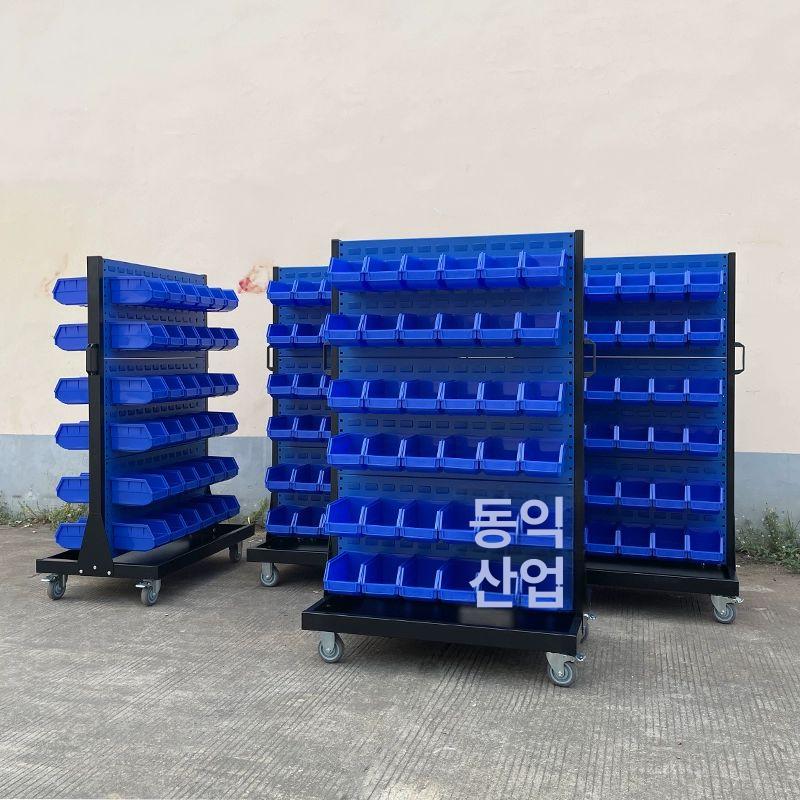 타공판 이동식볼트함 수납선반 철제 진열대 수납함 수납장 이동식 볼트함 단면 이동식 단일선반 - 상세 이미지 5