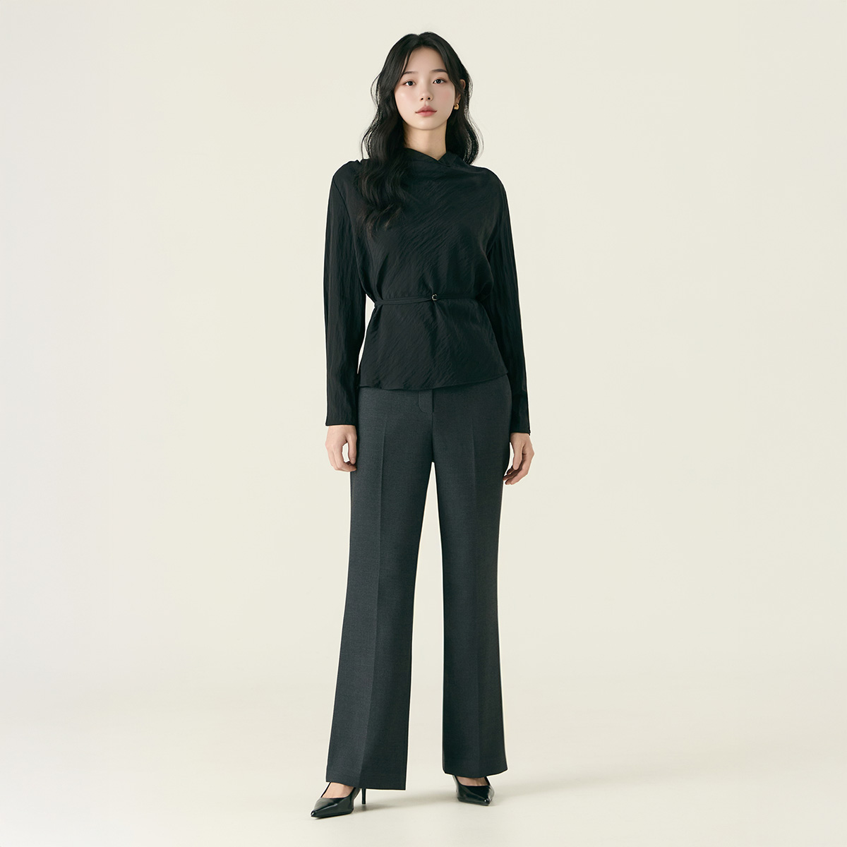 [N배송] 로엠 기모 롱부츠컷 슬랙스 RMTWF4VR12 이미지 2