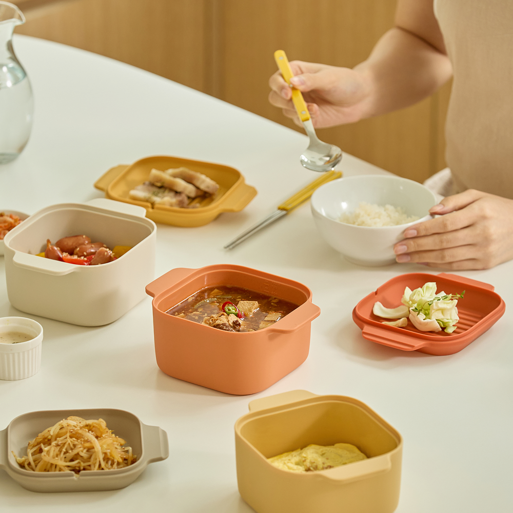 마르쿠진 스팀팝 전자레인지 실리콘찜기 계란찜 전자렌지 찜기 750ml 소프트그레이 이미지 6