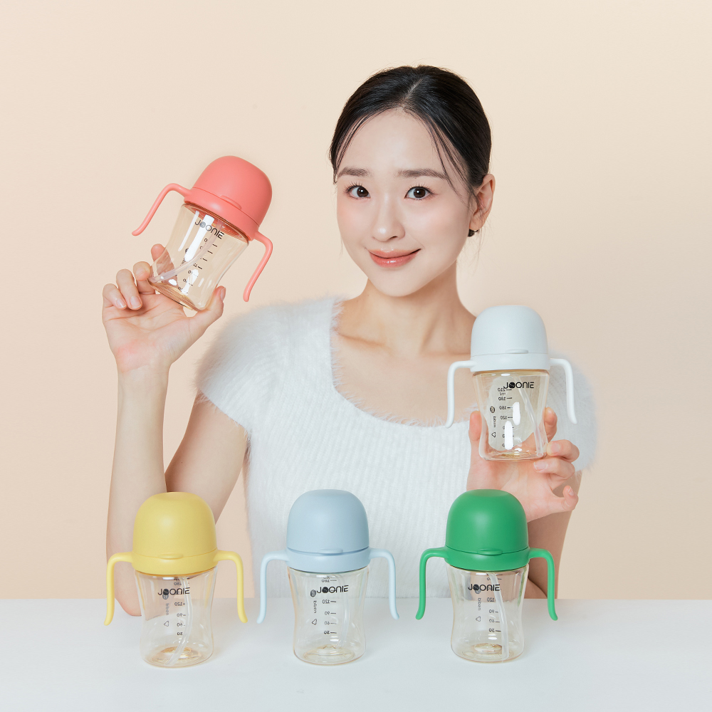주니 PPSU 빨대컵 2세대 뚜껑일체형 210ml - 상품 이미지