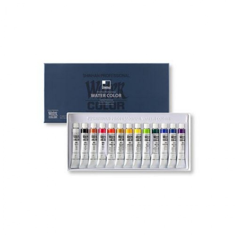 신한전문가용 수채물감 13색7.5ml/w.c - 상품 이미지