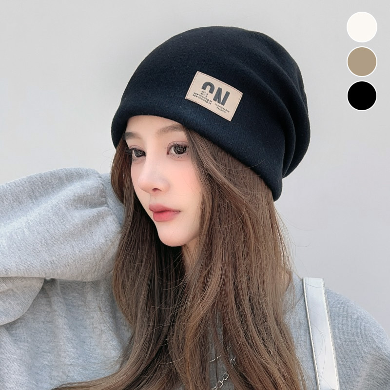 패치 약기모 비니 여자 모자 임산부 방한 비니쓰는법 가을 스키장 겨울 - 상품 이미지