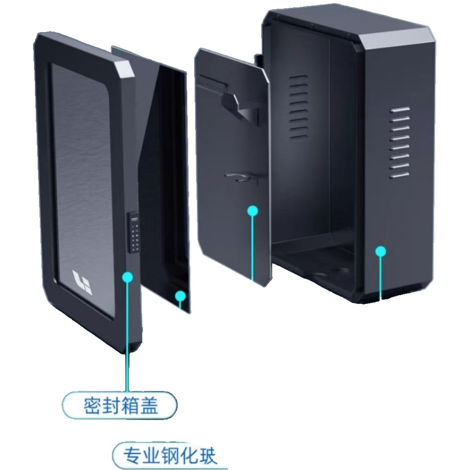 전기차 충전기함 야외 스탠드 거치대 실내 보관함 방수 벽걸이 주차장 커버 흰색 키 잠금 60x50x25 - 상세 이미지 5