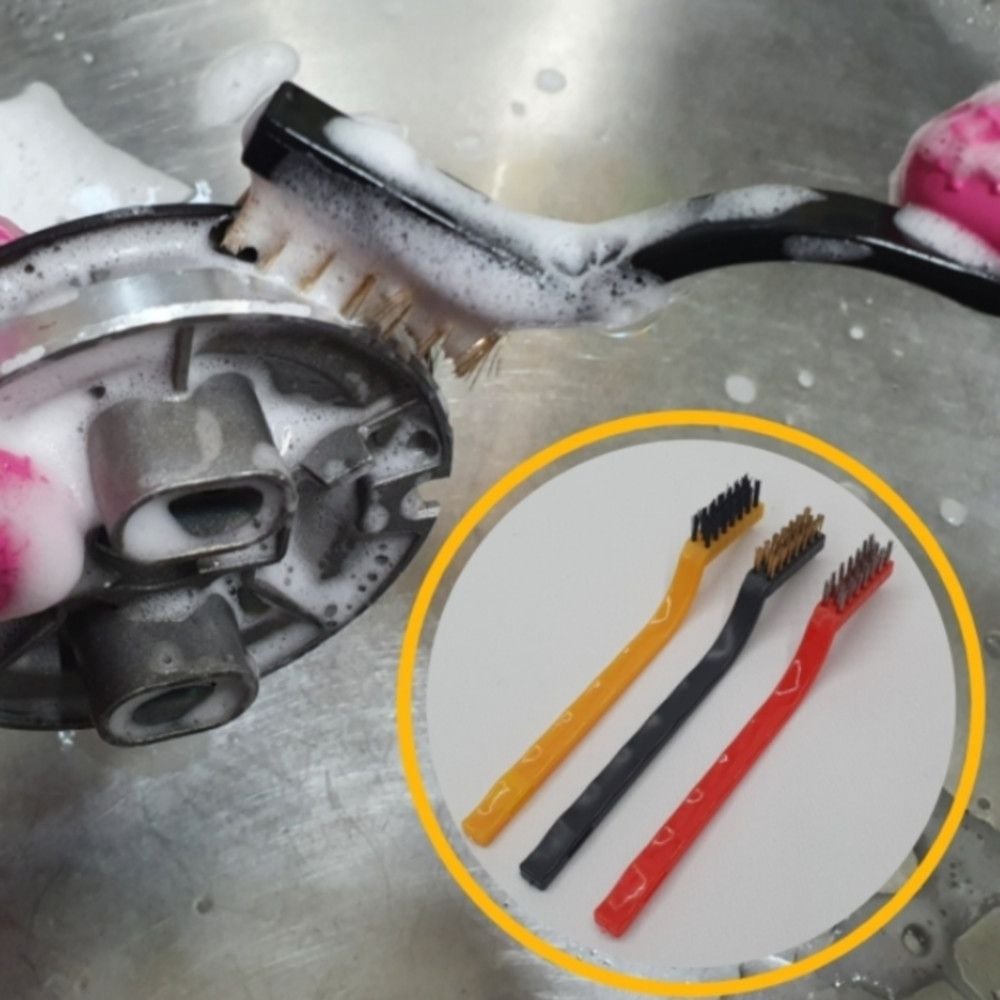 3개세트 수동 손잡이 녹제거 철 브러시 청소 솔 쇠솔 - 상품 이미지