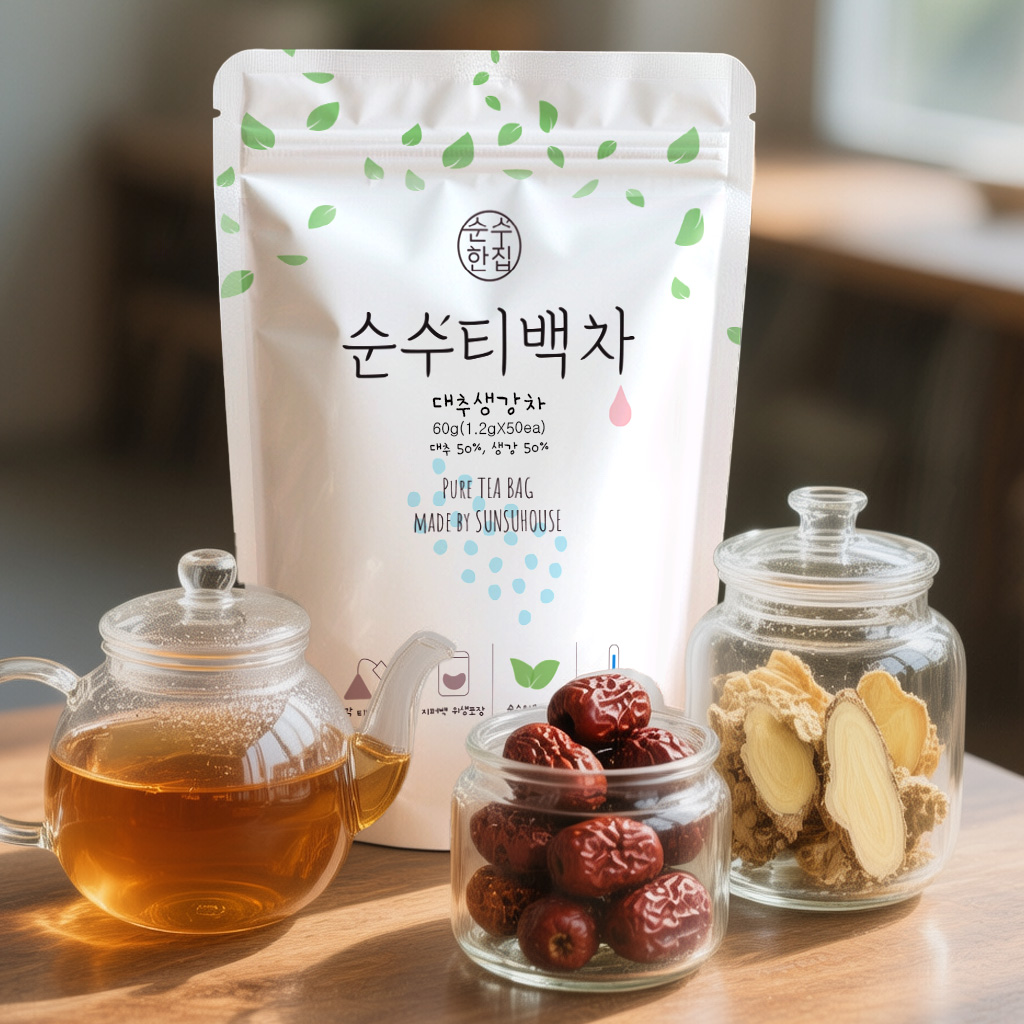 순수한집 국산 대추생강차 티백 50개입 - 상세 이미지 2